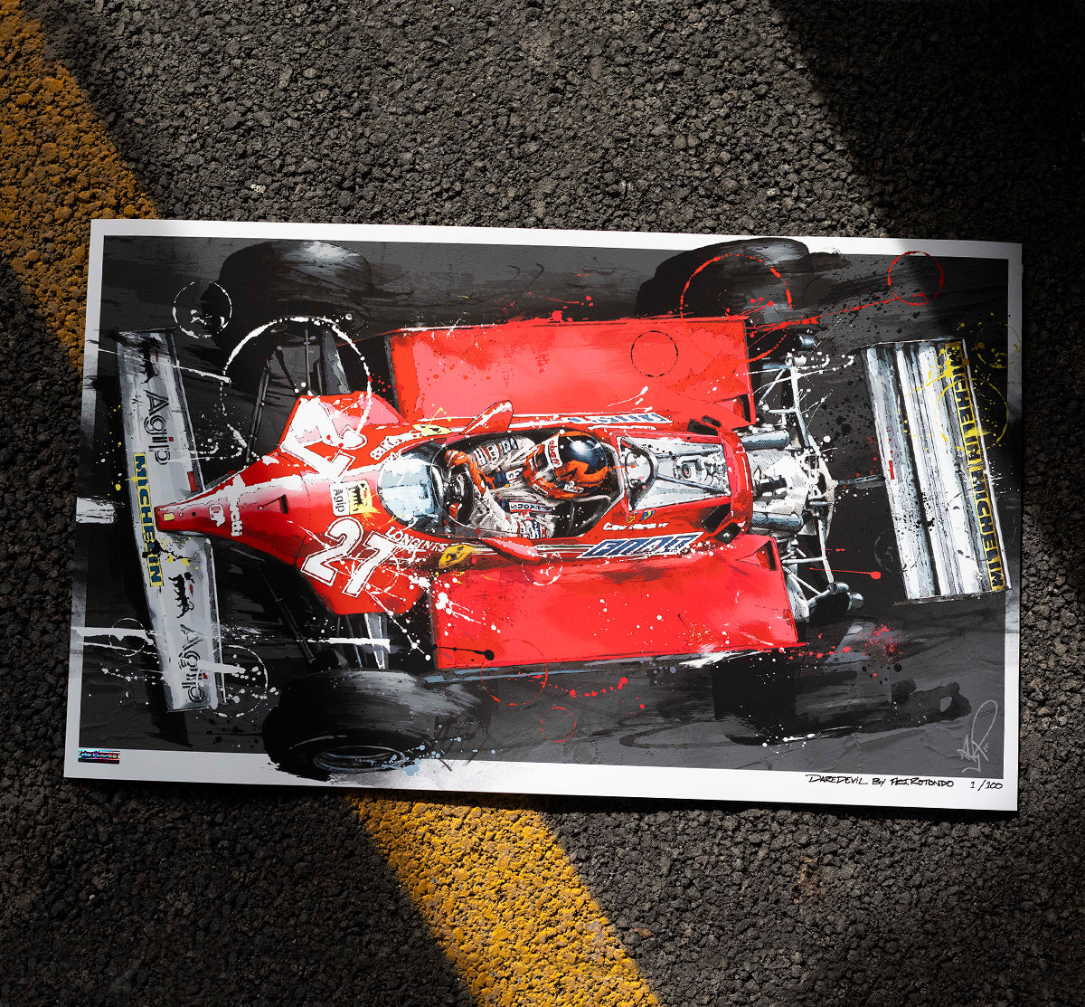 Gilles Villeneuve – “Daredevil” | Art Rotondo F1 Lithograph